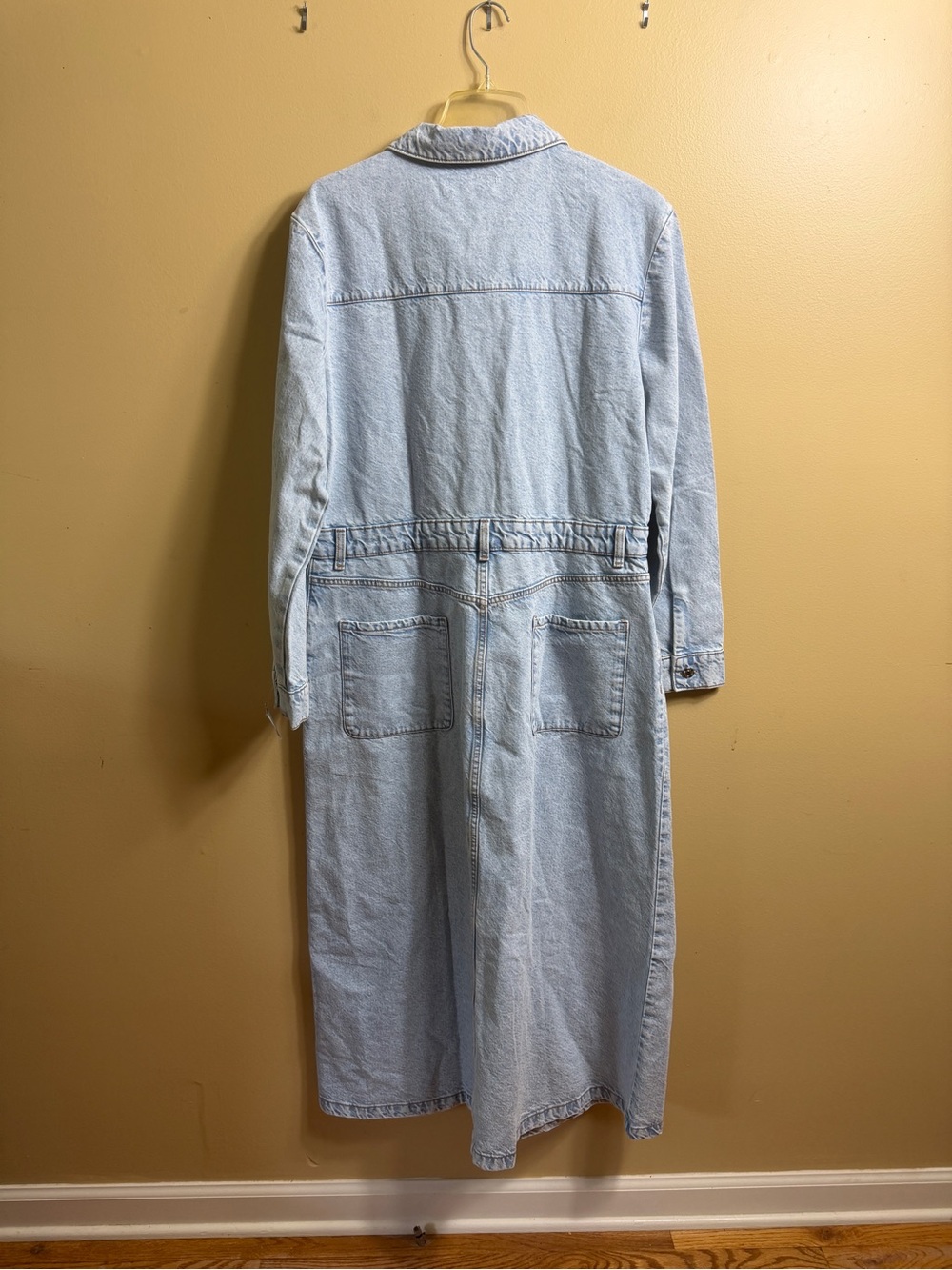NWT Zara acid wash long sleeve denim dress XXL - Picture 9 of 10